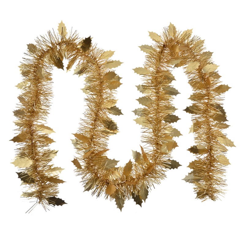 65545Y Christmas garland 200 cm Gold colored Plastic