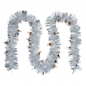 265548 Christmas garland 200 cm Silver colored Plastic