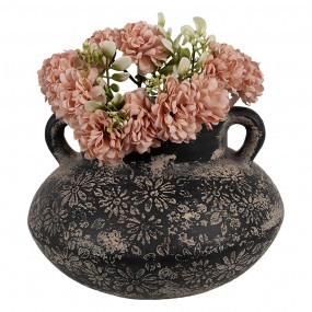 26CE1710 Pot de fleurs Ø 21x13 cm Gris Céramique