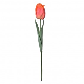 26PL0237 Fleur artificielle Tulipe 50 cm Orange Plastique