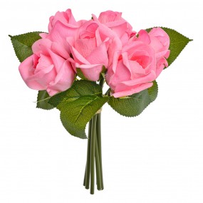 26PL0238 Kunstblume Rose 24 cm Rosa Kunststoff