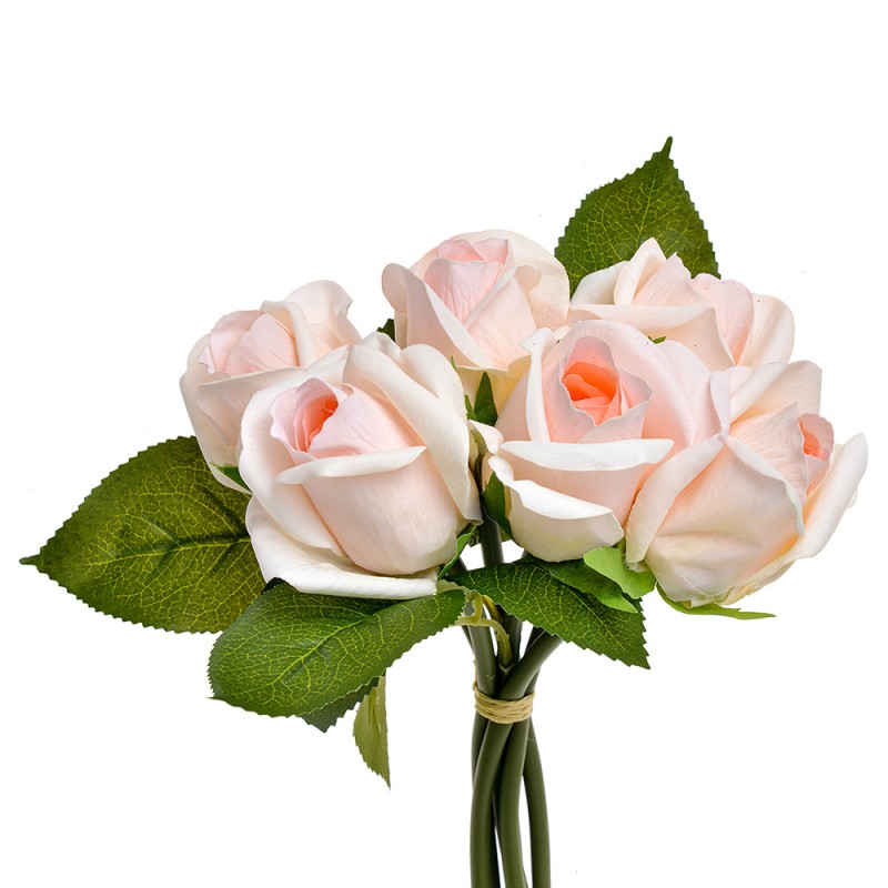 6PL0239 Fleur artificielle Rose 24 cm Rose Plastique