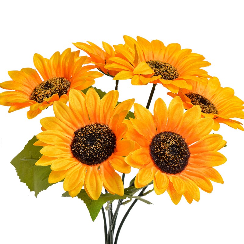 6PL0241 Artificial Flower Sunflower 40 cm Yellow Plastic