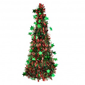 265539L Kerstdecoratie Kerstboom Ø 18x46 cm Rood Kunststof