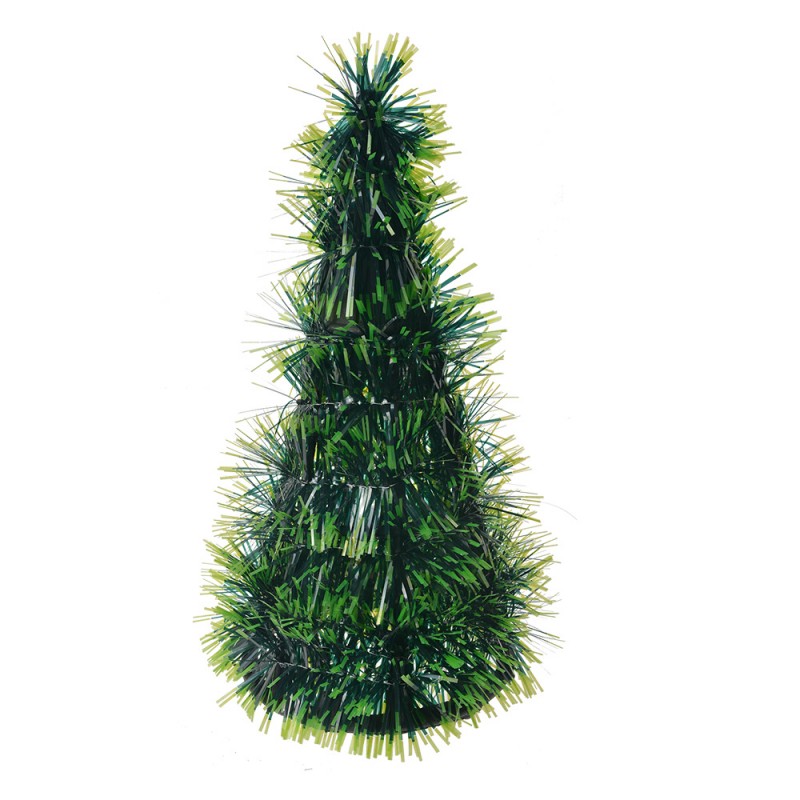 65542S Decorazione di Natalizie Albero di Natale Ø 12x25 cm Verde Plastica