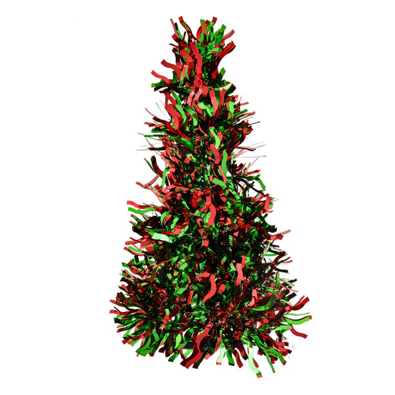 65543S Christmas Decoration Christmas Tree Ø 12x25 cm Red Plastic