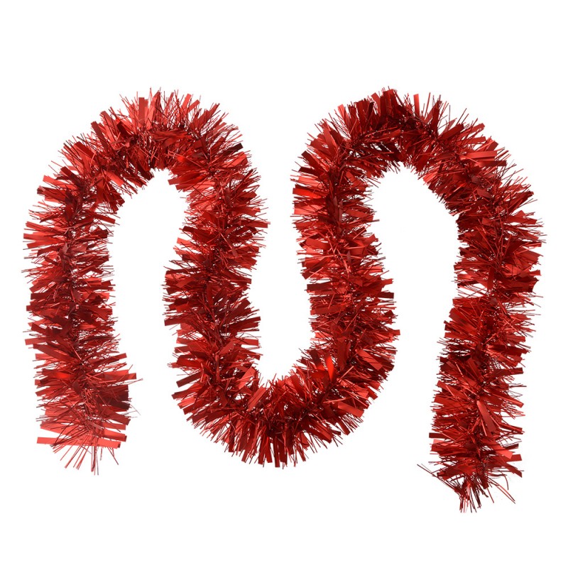 65554 Ghirlanda di Natale 200 cm Rosso Plastica
