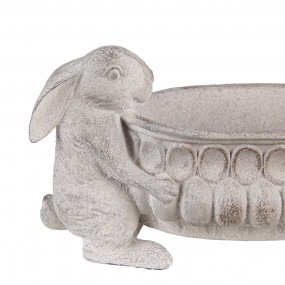 26PR5054 Planter 43x18x19 cm Grey Polyresin Rabbits