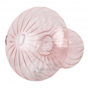 26GL4474 Decorative Figurine Mushroom Ø 13x15 cm Pink Glass
