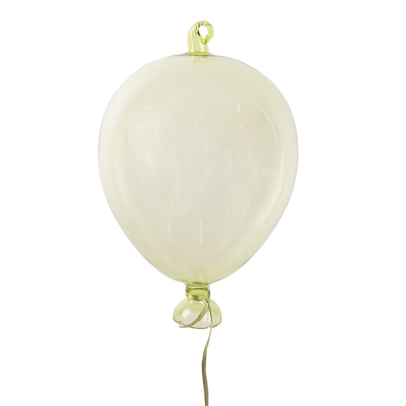6GL4437 Decorative Pendant Balloon Ø 7x14 cm Green Glass