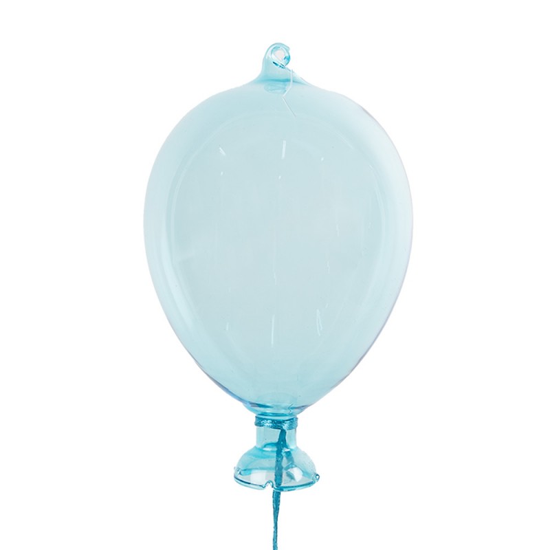 6GL4440 Decorative Pendant Balloon Ø 10x17 cm Blue Glass
