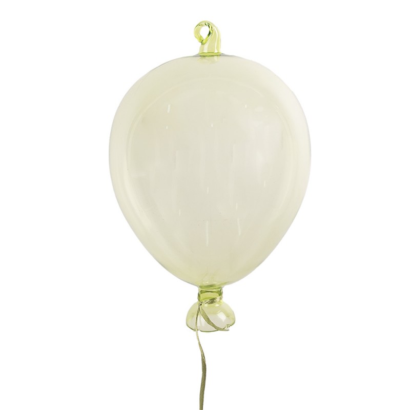 6GL4441 Decorative Pendant Balloon Ø 10x17 cm Green Glass