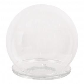 26GL4446 Cloche Ø 15x16 cm Transparent Glass Round