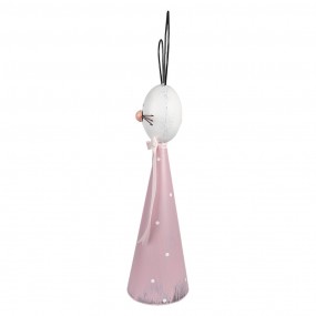 25Y1220 Decorative Figurine Rabbit 60 cm White Pink Iron
