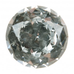 262648 Pomello Ø 4 cm Trasparente Ferro Vetro Diamante Rotondo Pomello per mobili