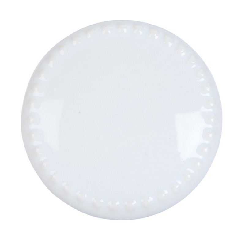 63439 Pomello Ø 4 cm Bianco Ceramica Rotondo Pomello per mobili