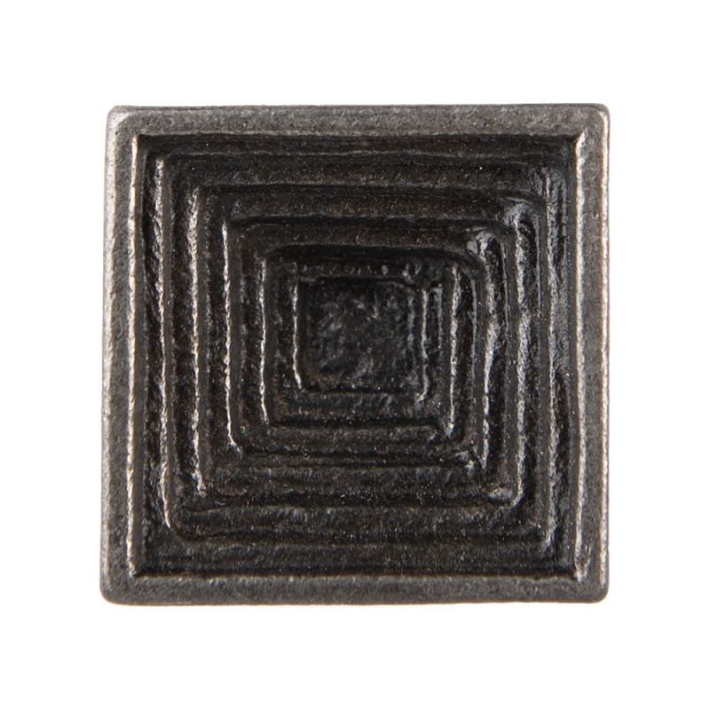 64487 Türknauf 3x3x4 cm Grau Metall Quadrat Möbelknopf