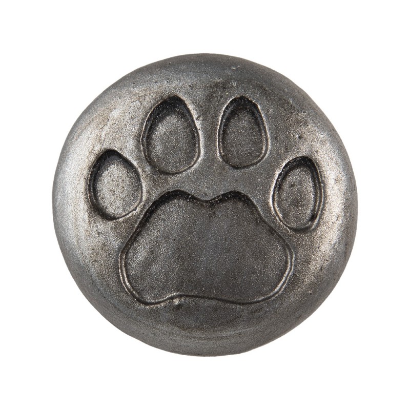 64684 Pomello Ø 4 cm Color argento Ferro Zampa di cane Rotondo Pomello per mobili