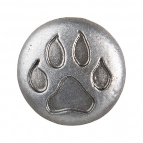 264685 Pomello Ø 4 cm Color argento Ferro Zampa di cane Rotondo Pomello per mobili