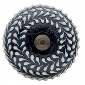 264875 Pomello set di 4 Ø 4 cm Blu Ceramica Rotondo Pomello per mobili