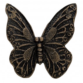 264887 Poignée de porte set de 4 Papillon 5 cm Noir Fer Bouton de meuble