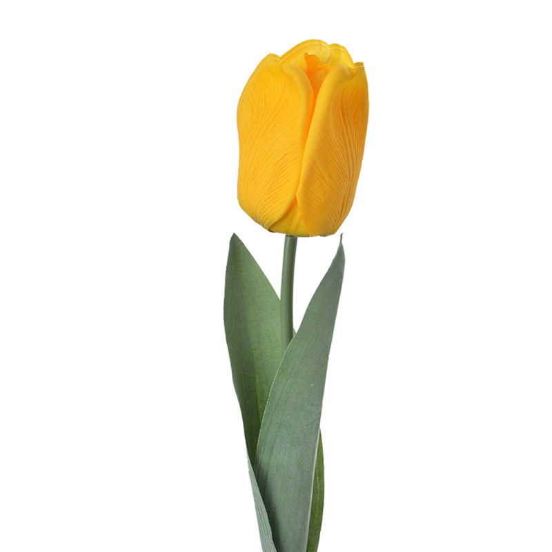 6PL0235 Fiore artificiale Tulipano 50 cm Giallo Plastica