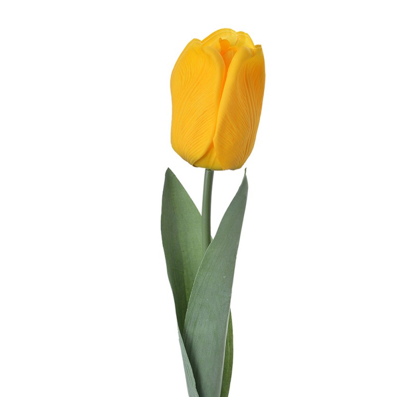 6PL0235 Fleur artificielle Tulipe 50 cm Jaune Plastique