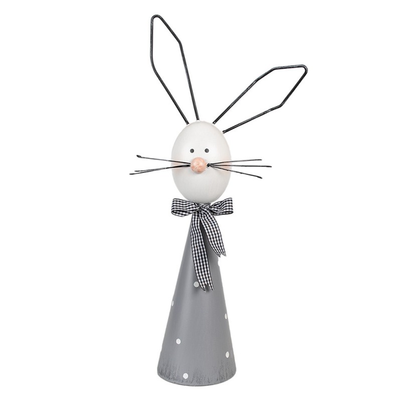 6Y5593 Decorative Figurine Rabbit 48 cm Grey Iron