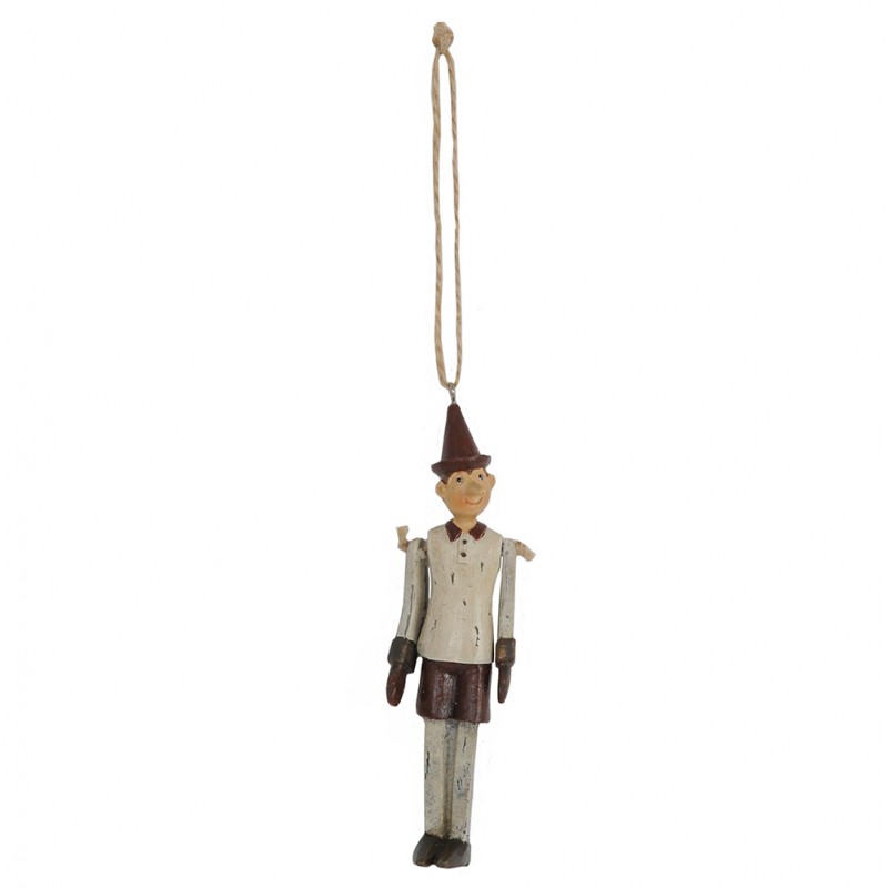 6PR0052 Pendentif 12 cm Gris Plastique Pinocchio Décoration d'intérieur