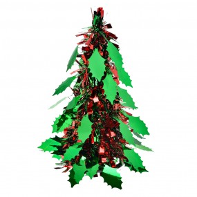 265540S Christmas Decoration Christmas Tree Ø 12x25 cm Red Plastic