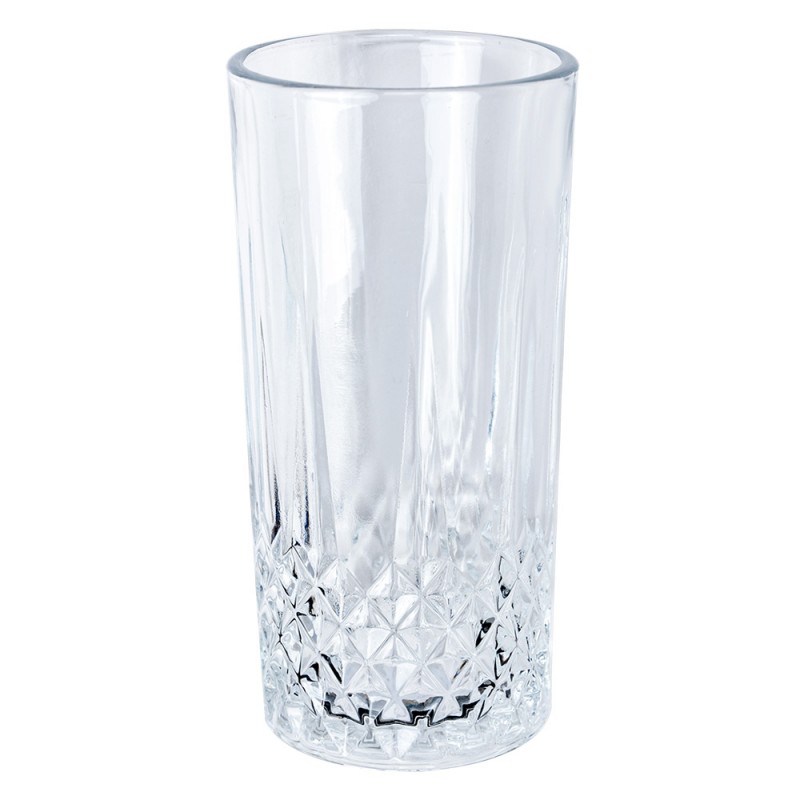 6GL4887 Water Glass 320 ml Transparent Glass Drinking Cup