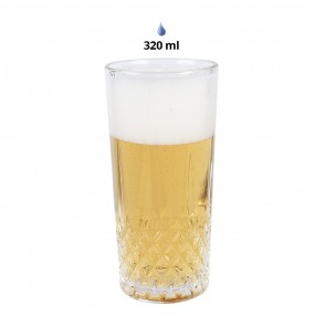 26GL4887 Water Glass 320 ml Transparent Glass Drinking Cup