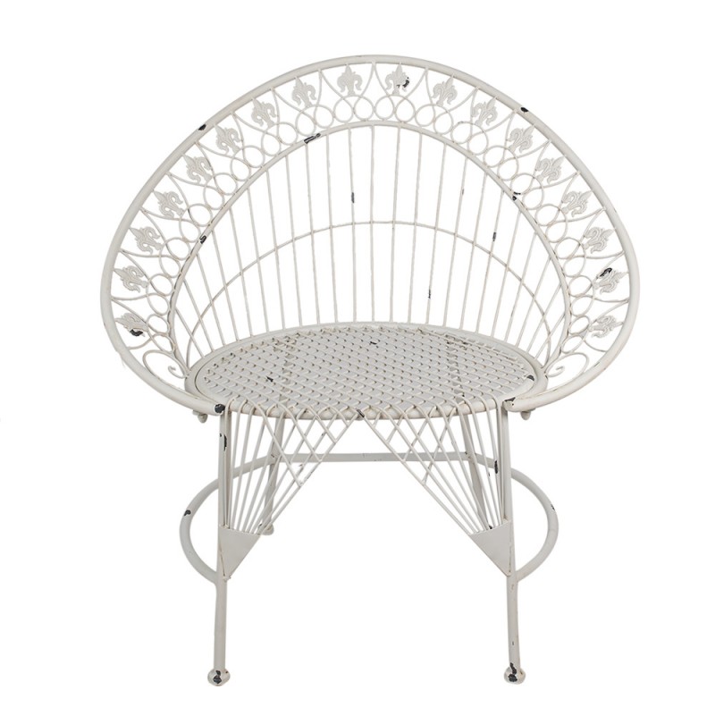 5Y1199 Garden Chair 82x50x90 cm White Iron