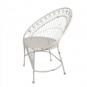 25Y1199 Garden Chair 82x50x90 cm White Iron