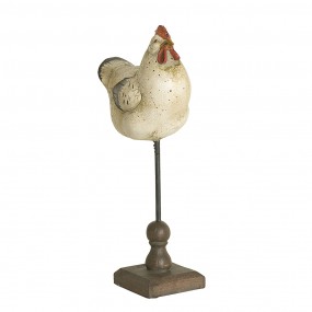 26PR0147 Figurine Chicken 13x8x32 cm Beige Polyresin Home Accessories