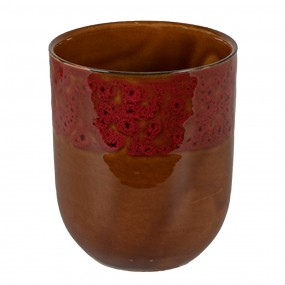 26CEMU0138 Mug 150 ml Brown Red Ceramic Tea Mug