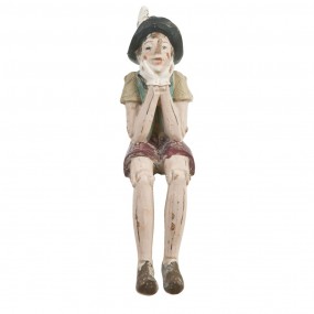 26PR0149KL Figur Pinocchio 4x7x15 cm Braun Polyresin Wohnaccessoires
