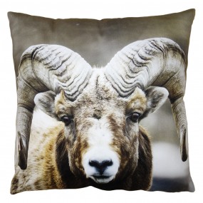 2KT021.335 Cushion Cover 45x45 cm Brown Polyester Pillow Cover