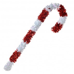 265472M Décoration de Noël Canne en sucre d'orge 95 cm Rouge Blanc Plastique