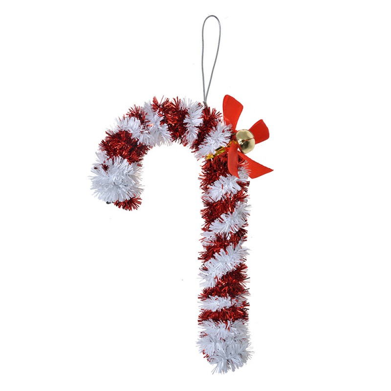 65479 Christmas Ornament Candy Cane 16 cm Red White Plastic