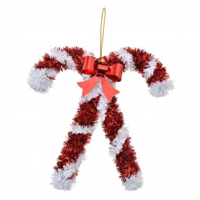 265482 Christmas Ornament Candy Cane 17 cm Red White Plastic