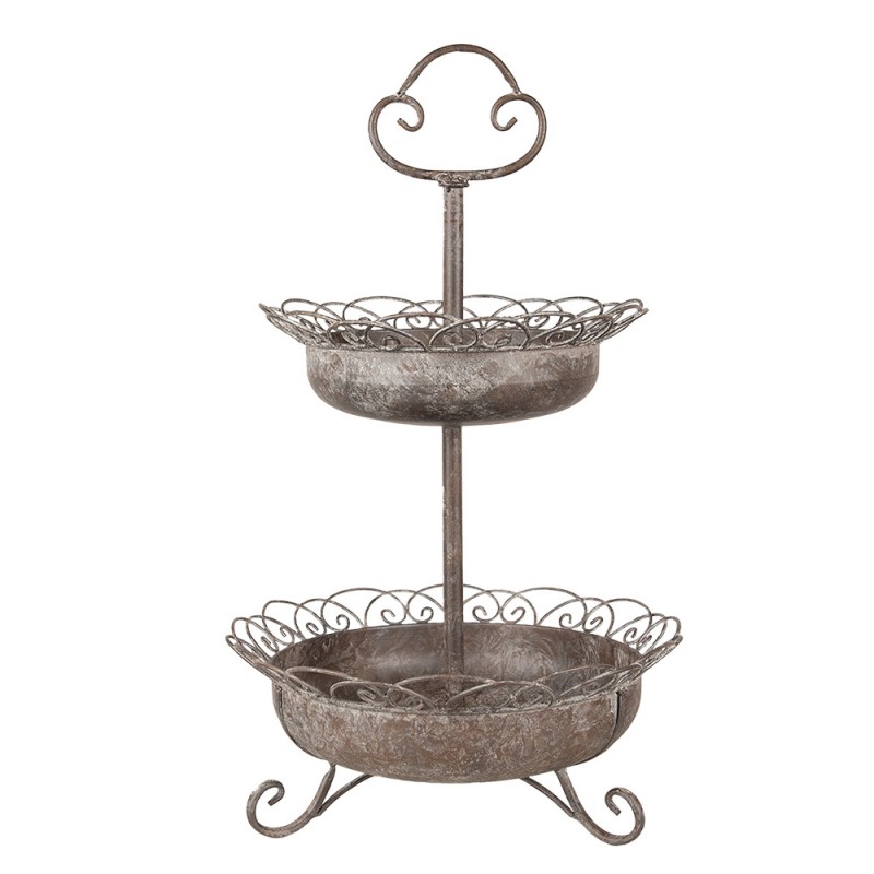 5Y1205 2-Tiered Stand Ø 37x61 cm Brown Iron