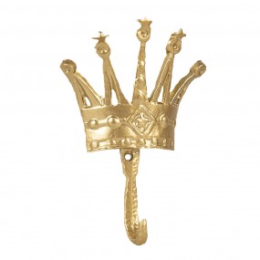 26Y5548 Wall Hook Crown 11x3x18 cm Gold colored Iron