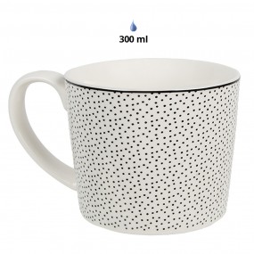 26CEMU0143 Tasse 300 ml Weiß Keramik Punkte