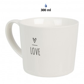 26CEMU0148 Mug 275 ml Blanc Céramique Coeur Gobelet