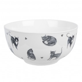 2CAKYBO Soup Bowl 500 ml White Ceramic Cats Serving Bowl