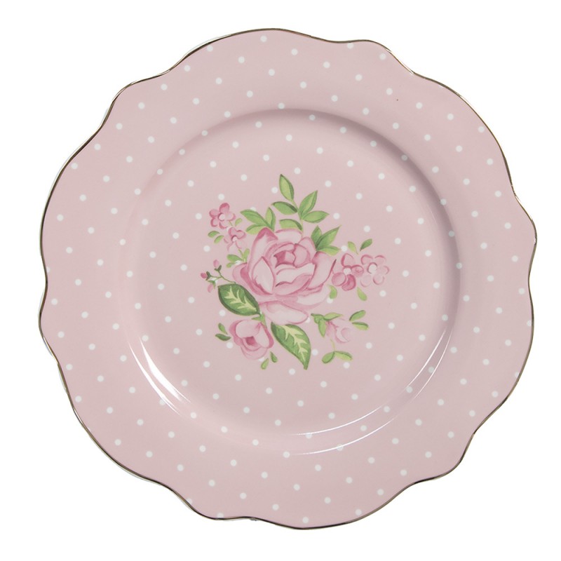 SWRDP-1 Breakfast Plate Ø 20 cm Pink Porcelain Roses Plate