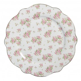 2SWRFP Dinner Plate Ø 27 cm Pink Porcelain Roses Dining Plate