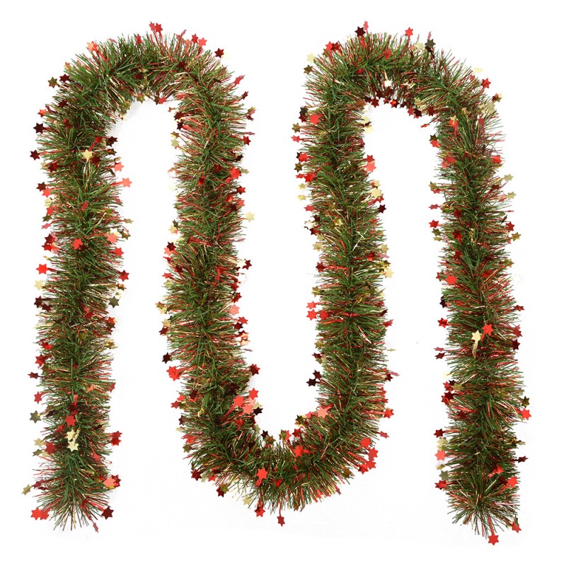 65528 Christmas garland 200 cm Gold colored Plastic