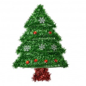 265529 Wanddekoration Weihnachtsbaum 35 cm Grün Kunststoff